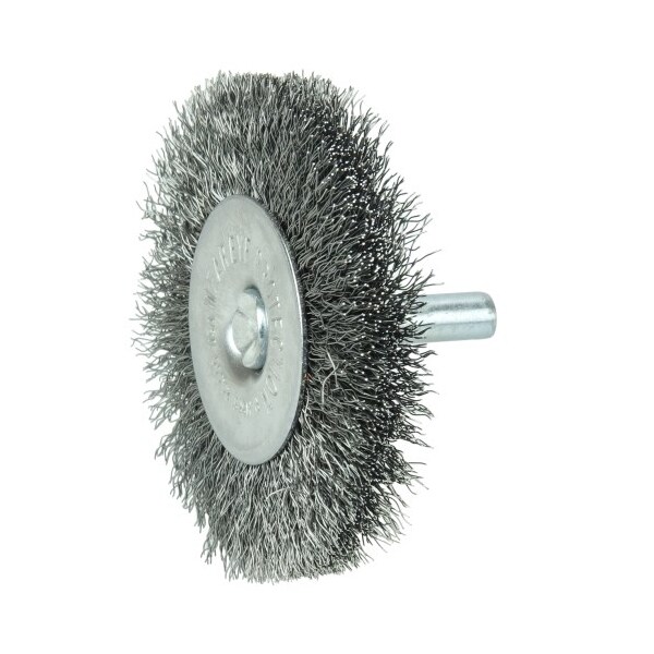 Weiler 2-1/2" Wire Radial Wheel, .008" Steel Fill, 1/4" Stem 17959 - main